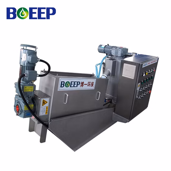 Machine de asséchage naturelle de presse à vis de boue de systèmes de traitement des eaux usées